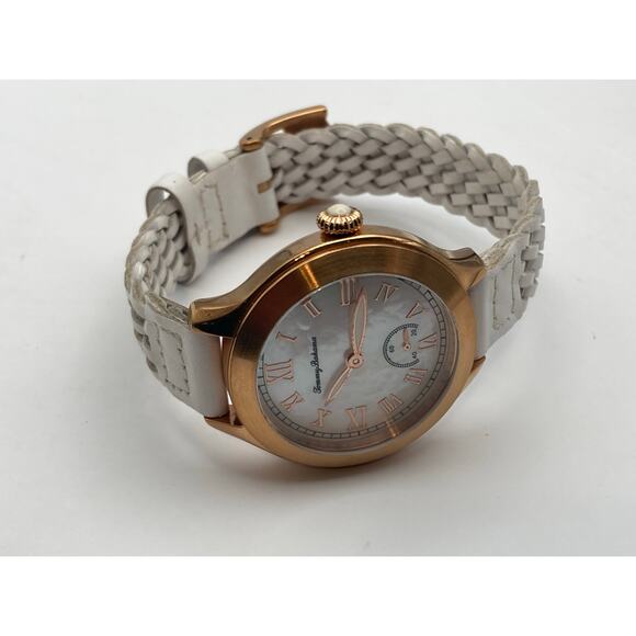 Tommy Bahama Womens Watch 36mm MOP Face New Battery WR 3ATM All Stainless Steel - Picture 9 of 13